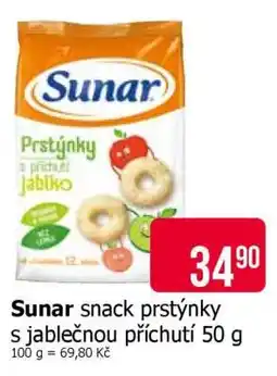 Teta Sunar snack prstýnky s jablečnou příchutí 50 g nabídka