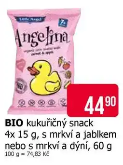 Teta BIO kukuřičný snack nabídka