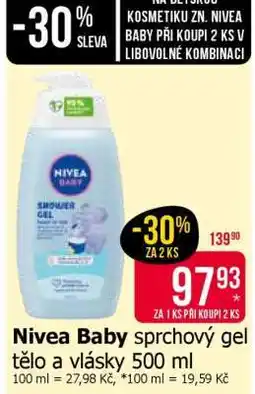 Teta Nivea Baby sprchový gel tělo a vlásky 500 ml nabídka