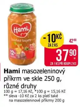 Teta Hami masozeleninový příkrm ve skle 250 g, různé druhy nabídka