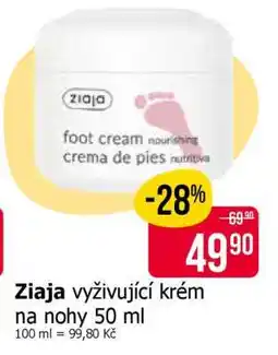 Teta Ziaja vyživující krém na nohy 50 ml nabídka