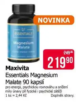 Teta Maxivita Essentials Magnesium Malate 90 kapslí nabídka
