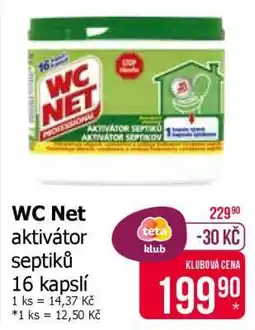 Teta WC Net aktivátor septiků 16 kapslí nabídka