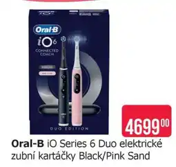 Teta Oral-B iO Series 6 Duo elektrické zubní kartáčky Black/Pink Sand nabídka