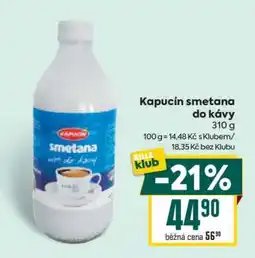 Billa KAPUCÍN Smetana do kávy nabídka