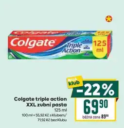 Billa Colgate triple action XXL zubní pasta nabídka