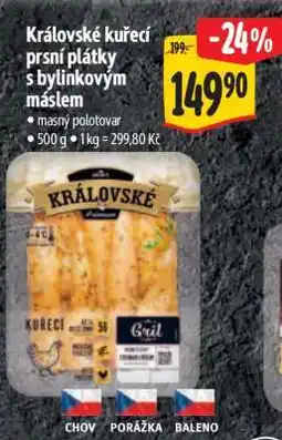 Albert Královské kuřecí prsní plátky s bylinkovým máslem nabídka