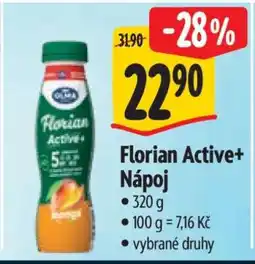 Albert Florian Active nápoj nabídka