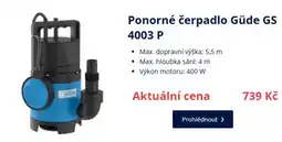 Datart Ponorné čerpadlo Güde GS 4003 P nabídka