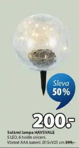 JYSK Solární lampa HAVSVALE nabídka