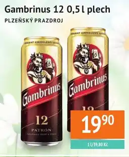 Coop hb GAMBRINUS 12 0,5l plech nabídka