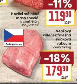 Billa Vepřový váleček falešná svíčková vakuum cena za nabídka
