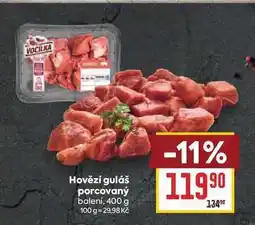 Billa Hovězí guláš porcovaný balení nabídka