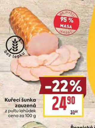 Billa Kuřecí šunka zauzená z pultu lahůdek cena za nabídka