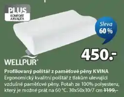 JYSK Profilovaný polštář z paměťové pěny KVINA nabídka