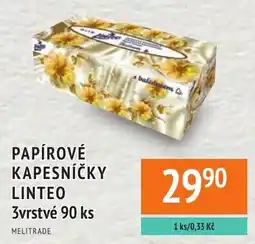 Coop hb Papírové kapesníčky linteo 3vrstvé 90 ks nabídka