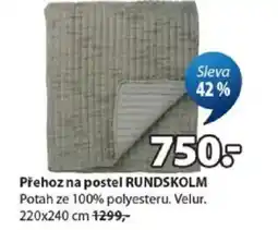 JYSK Přehoz na postel RUNDSKOLM nabídka