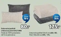 JYSK Dekorační polštář a fleecový pléd HAGTORN nabídka