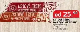 Potraviny CZ Listové těsto na pečícím papíru nabídka