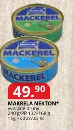 Potraviny CZ Makrela Nekton nabídka