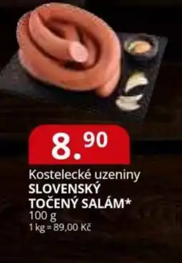 Potraviny CZ Kostelecké uzeniny Slovenský točený salám nabídka