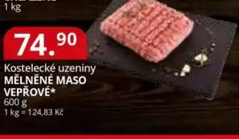 Potraviny CZ Kostelecké uzeniny Mělněné maso vepřové nabídka