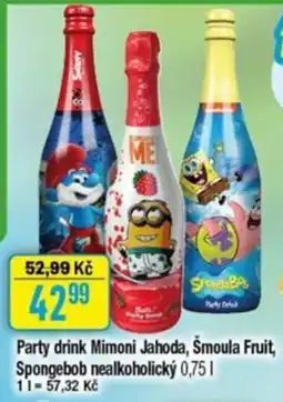 TEMPO Party drink Mimoni Jahoda, Šmoula Fruit, Spongebob nealkoholický nabídka