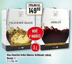 TEMPO Víno Vinařství Velké Bílovice Veltlínské zelené, Merlot nabídka