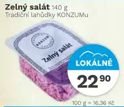 Konzum Zelný salát nabídka