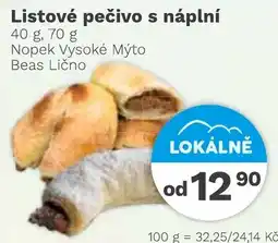 Konzum Listové pečivo s náplní nabídka