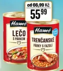 TEMPO Lečo s párkem, Trenčanské párky s fazoli nabídka