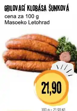 Konzum Grilovací klobása šunková nabídka