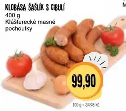 Konzum Klobása šašlík s cibulí nabídka