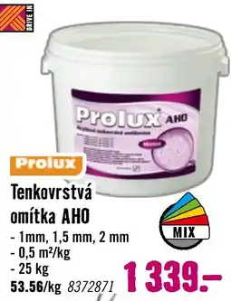 Hornbach Tenkovrstvá omítka AHO nabídka
