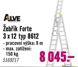 Hornbach Žebřík Forte 3x12 typ 8612 nabídka
