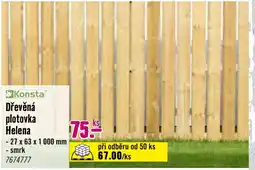 Hornbach Dřevěná plotovka Helena nabídka