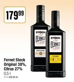 TEMPO Fernet Stock Original 38%, Citrus 27% nabídka