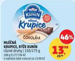 Penny Market MLÉČNÁ KRUPICE, RÝŽE KUNIN, 150/175 g nabídka