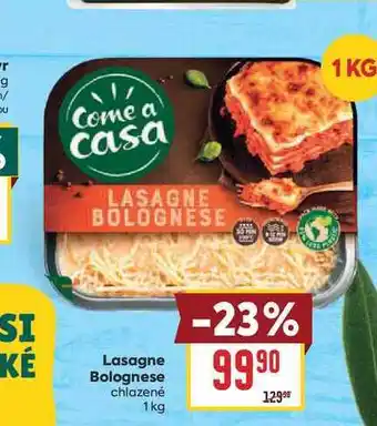 Billa Lasagne Bolognese chlazené nabídka