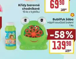Billa Bublifuk žába náplň součást balení 1ks nabídka