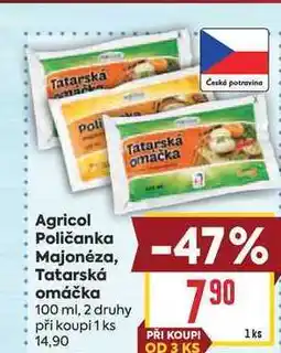 Billa Agricol Poličanka Majonéza, Tatarská omáčka 100 mI nabídka