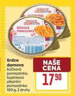 Billa Srdce domova bůčková pomazánka nabídka