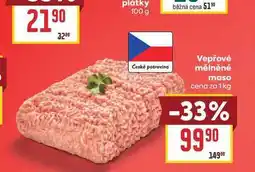 Billa Vepřové mělněné maso cena za nabídka