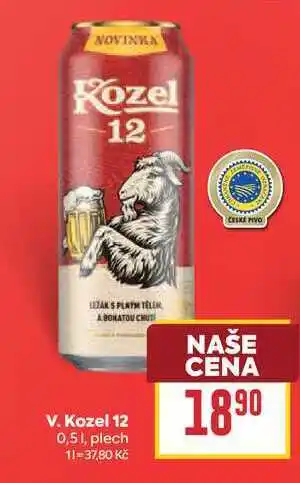 Billa V. Kozel 12 0,51, plech nabídka