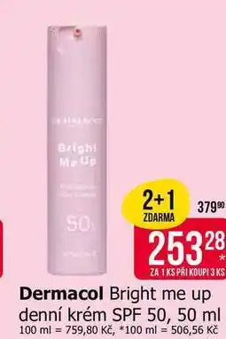 Teta Dermacol Bright me up denní krém SPF 50 nabídka