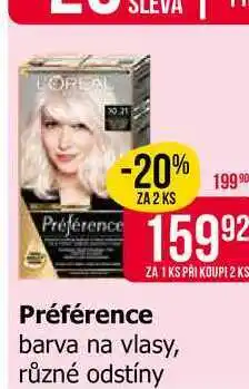 Teta L'Oréal Paris Préférence barva na vlasy, vybrané druhy nabídka