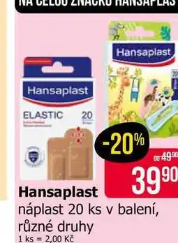 Teta Hansaplast náplast 20 ks v balení, různé druhy nabídka
