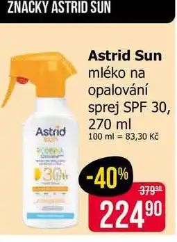 Teta Astrid Sun mléko na opalování sprej SPF 30 nabídka