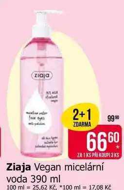 Teta Ziaja Vegan micelární voda nabídka