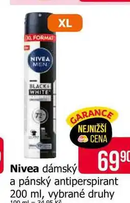 Teta Nivea dámský a pánský antiperspirant 200 ml, vybrané druhy nabídka